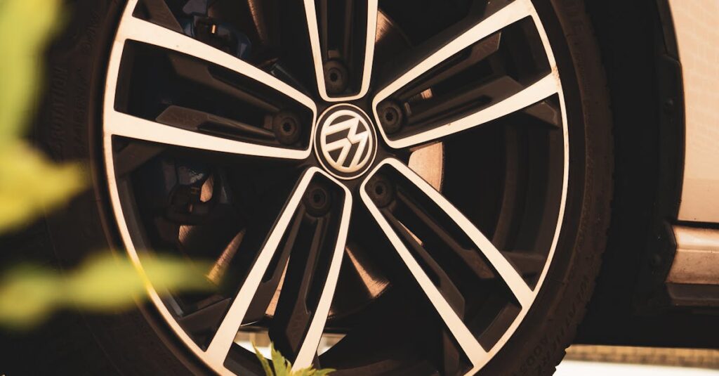 Wheel with Alloy Rim of a Volkswagen Golf GTE